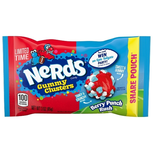 Nerds Gummy Clusters Sharepack Countertop Display, 63 Count, 1 Per Case